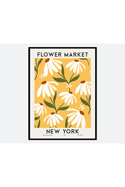Boomah Accessories ملصق فني نباتي ملون من Flower Market New York مع إطار مقاس...