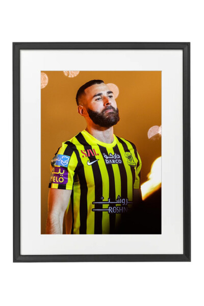 Boomah Accessories Karim Benzema Al Ittihad Poster with Frame 50x40cm