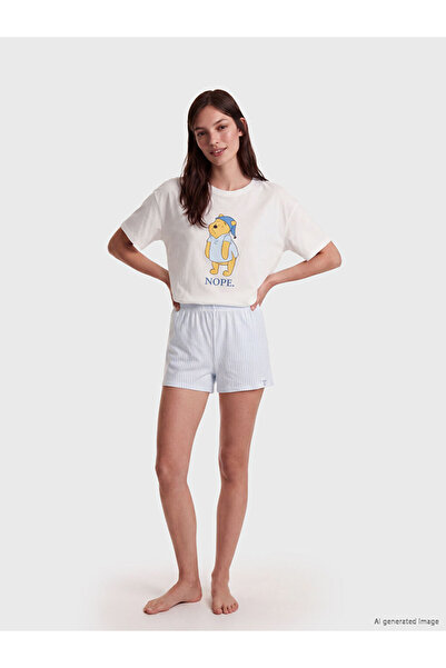 LC Waikiki I Winnie the Pooh Printed Women's Shorts Pajama Set from Freezen S...