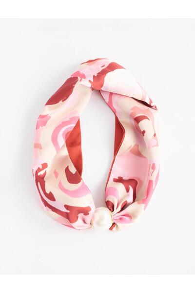 Jimmy Key Pembe İnci Detaylı Eşarp Kolye