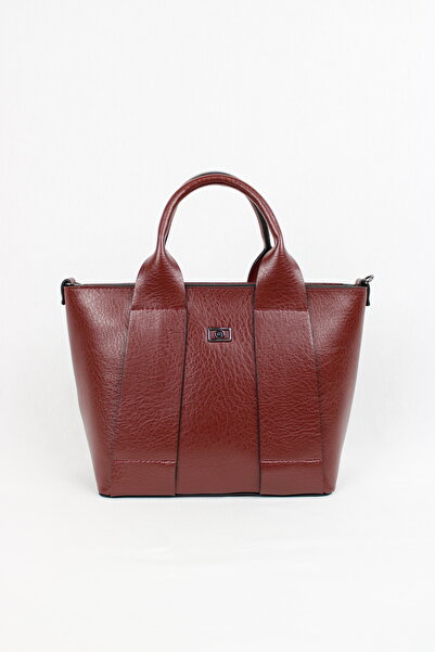 mossi Burgundy Women's Hand and Shoulder Bag Daily Use Zippered Stylish Mothe...