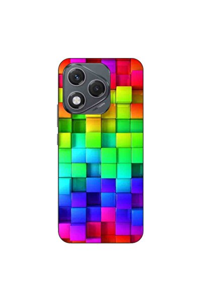 OEM Case compatible with Honor 400 Lite Silicone Gel Tpu Pattern Colorful Cubes