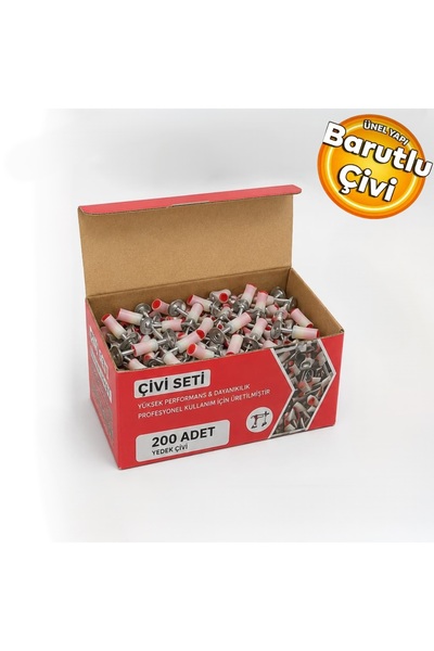 Emka MER5661 Mekanik Manuel Barutlu Çivi Tabancası Çivisi 200 Adet