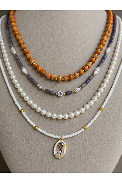 Hcollectıonnnn Bead Necklace 4-Piece