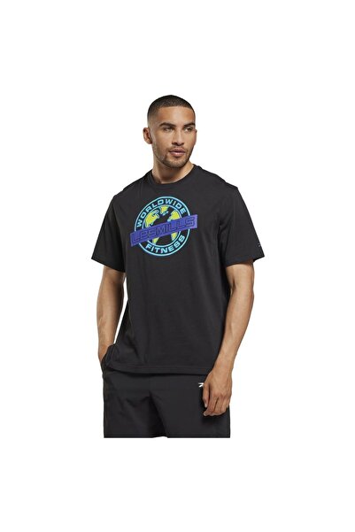 Reebok Men's Short-Sleeve LM Oversized Graphic Tee XL