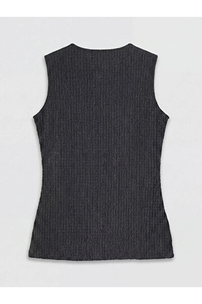LC Waikiki Black V-Neck Buttoned Women's Undershirt