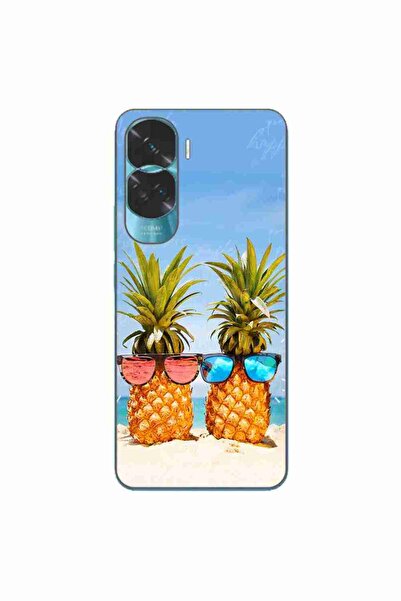 OEM Husa compatibila cu Honor 90 Lite 5G Silicon Gel Tpu Model Beach Pinneaples