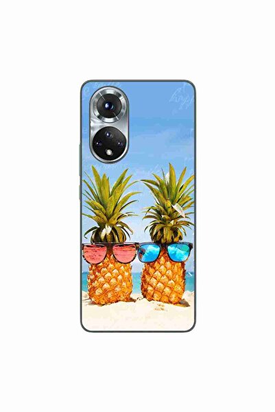 OEM Husa compatibila cu Honor 50 Silicon Gel Tpu Model Beach Pinneaples