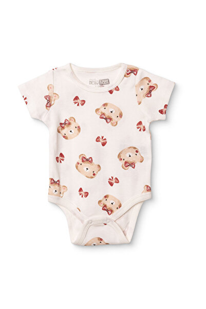 ebebek Hello Baby HelloBaby Kız Bebek Body Çıtçıtlı Çıtçıtlı Yaka Kısa Kol