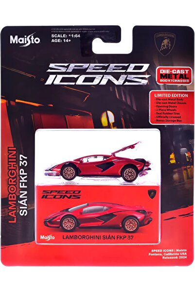 HOT WHEELS Maisto 1:64 speed icons - lamborghini sian fkp 37 metallic red