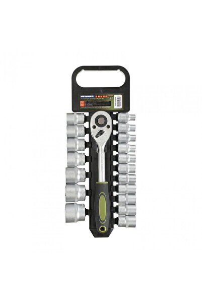 Heinner Set 19 piese CTSM 019, cheie cu clichet de 1/2 inch, capete tubulare,...