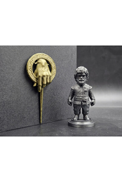 3DEpics Game of Thrones Metalik Renk Boyalı Tyrion Lannister Figür Ve Altın R...