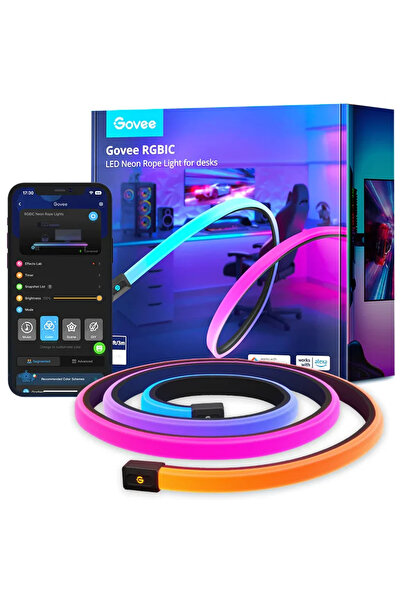 Govee H61C3 RGBIC Neon Rope LED Strip Lights, Music Synchronization, Wi-Fi+Bl...