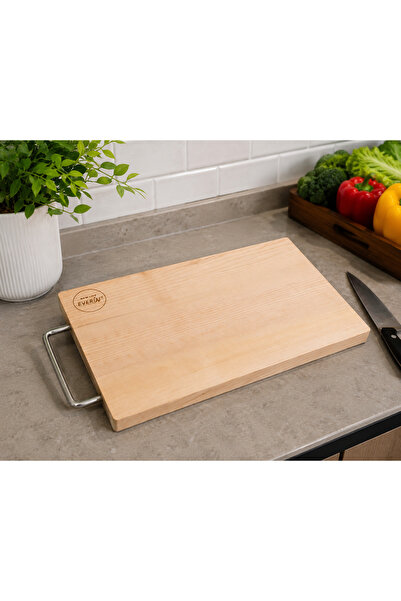 Dania ✨   Premium Wooden Chopping Board with Stainless Steel Handle – 43 X 22...