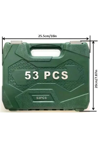 LOOPITYS 53pieces of automotive mechanical maintenance vehicle socket wrench toolbox combination hardware set