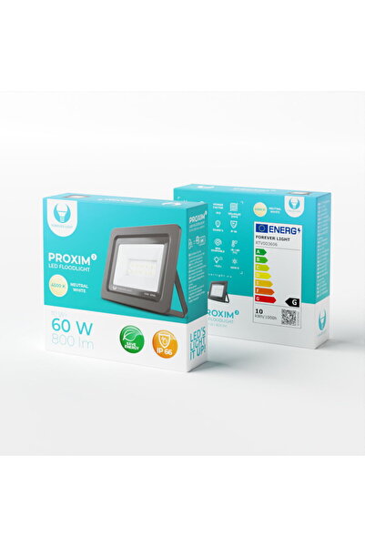 FOREVER LİGHT PROXIM II Proiector LED 10W, 800 lm, 12 LED-uri, lumină albă ne...