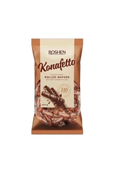 Roshen Konavite Wafers Rolls - Premium Ukrainian Chocolate with Rich Cream Fi...