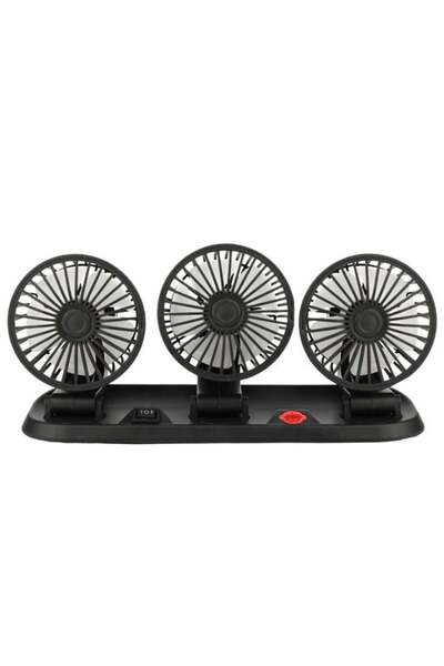Powermaster Üç Başlıklı Araç Fanı Oto Fan Vantilatör 12 Volt Dc Usb Girişli M...