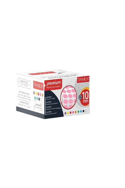 Tanex Point Labels 10 mm Pink 5000 Pcs