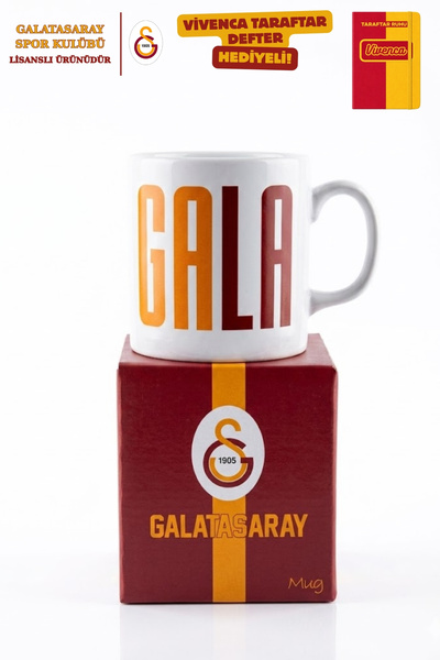Galatasaray VİVENCA YENİ SEZON LİSANSLI TEKLİ KUPA "VİVENCA CEP DEFTER HEDİYELİ"