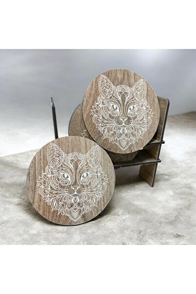 ecce reklam ürünleri eccereklam.com 6-Piece Mdf Coasters Decorative Ecceca1036