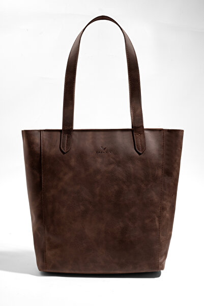 Daphmin Daphne Everyday Large Tote - Hakiki Deri Omuz Çantası