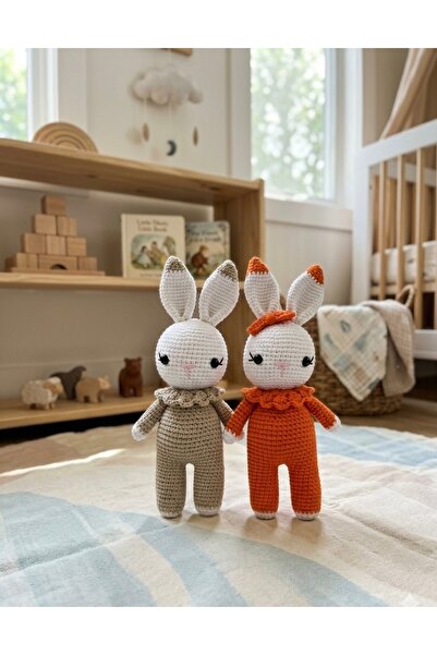 stoks toys Amigurumi Uyku Arkadaşı İkiz Tavşikler