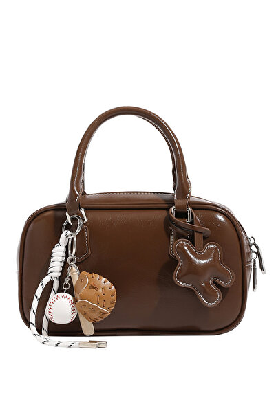 Danbaoly Women's Mini Top Handle Handbag with Baseball Charm, Cute PU Leather...