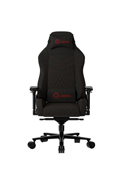 LORGAR Scaun gaming, Lorgar, Textil, Capacitate maximă 150kg, Negru-Roșu