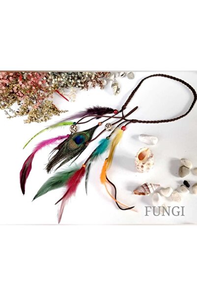 FUNGI شريط جلدي للجبهة |   إكسسوار شعر بوهيمي مصنوع يدويًا وشريط متعدد الاستخ...
