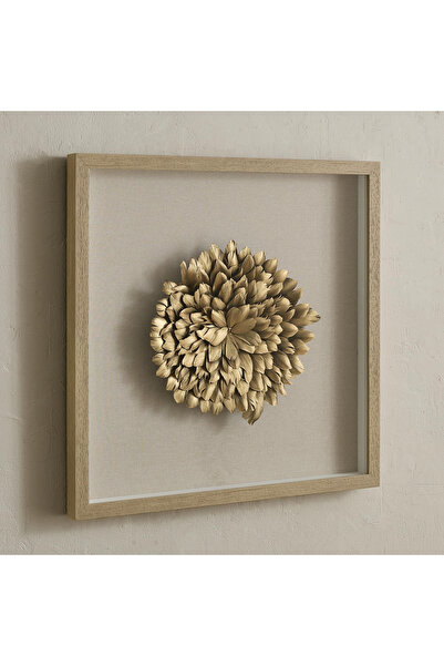 Home Box Olivia Luxe Wooden Feather Shadow Box - 60x60 cm