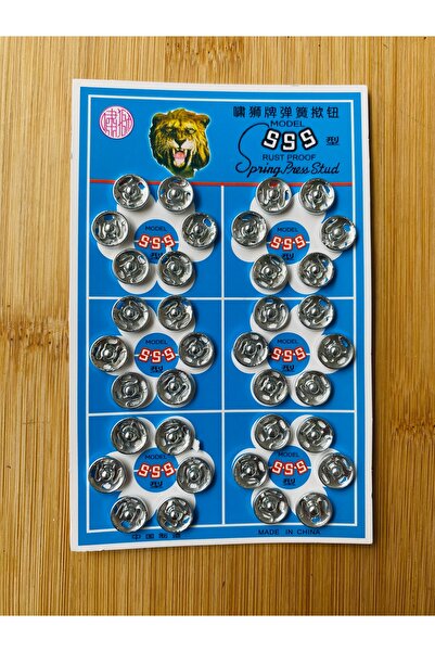 Lorin hobi Metal Snap Fasteners 0.8 mm 1 Card 36 Pieces Silver