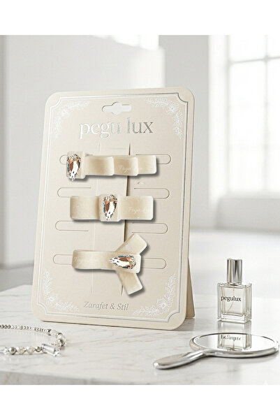 pegu baby collection 3-DELIČNA MALA MINI LUKS EKRU VELURSKA KOPČA ZA KRAVATU ...