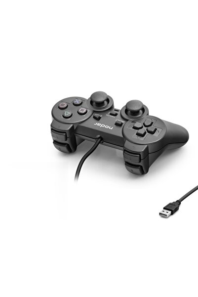 EkoAlışverişDünyam Pc Uyumlu Kablolu Usb Gamepad Oyun Kolu - Siyah ND401