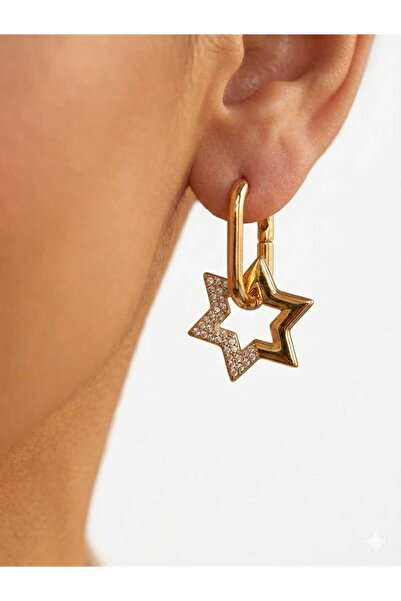 CLOVER JEWELRY أقراط فولاذية نسائية
