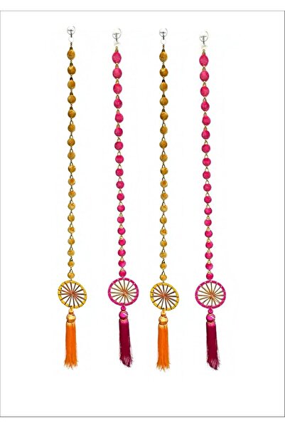 Generic Divine Design Long Pink & Yellow Decorative Toran for Door | Handcraf...