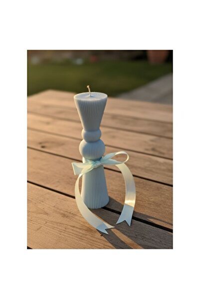 OEM Lumânare parfumată pentru botez, lucrată manual, albastră Gina - 19x5 cm,...