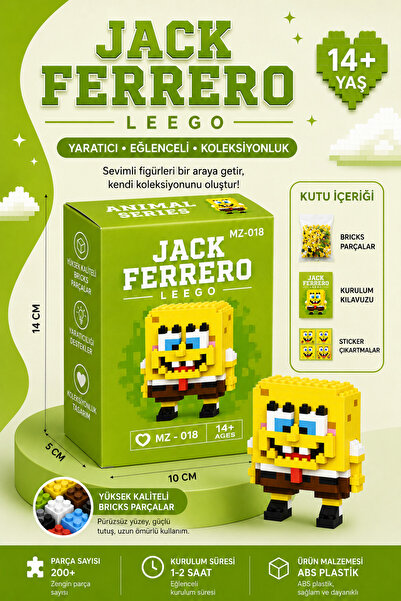 Jack Ferrero Cute Figure Mini Block Building Set – Mini Building Toy Set - Cu...