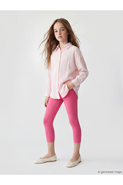 LC Waikiki Esvab • Modern & Distinctive Girls' Leggings with Waist Drawstring