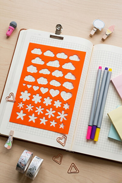 Karmelom Studio Χάρακας προτύπων σχεδίασης σε σχήμα Bullet Journal - Εργαλείο...