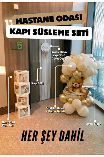 cansınevent Kişiye Özel Ayıcık Temalı Hastane Odası Kapı Süsleme Seti - Her Ş...