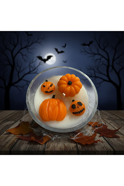 Si moda Balkabağı konsept mum halloween