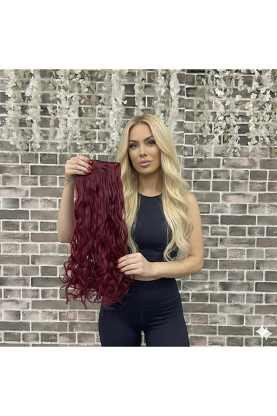 Marpessa Fiber Sentetik Yarımay Çıt Çıt Postiş Saç – Isıya Dayanıklı - Yıkana...