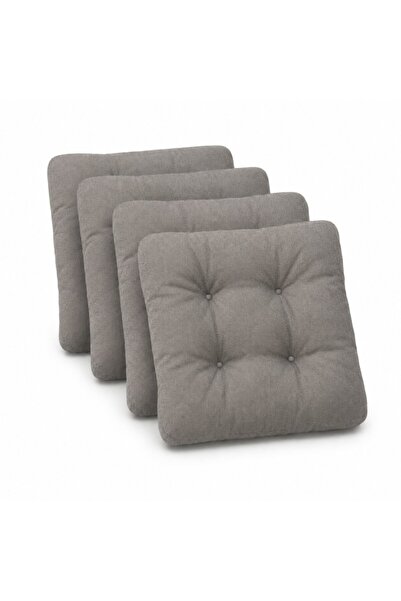 Lenjerii Deosebite Set of 4 chair or floor cushions, 40x40x7 cm, coffee