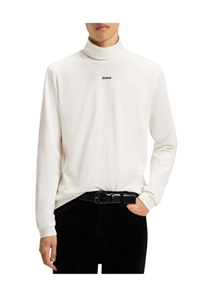 HUGO Ανδρικό Daporollo Μακρυμάνικο T-Shirt Λευκό 50547372-102