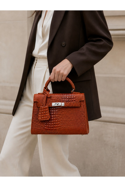 mothers dream Luxury Croc-Embossed Mini Top Handle Handbag – Available in 5 C...