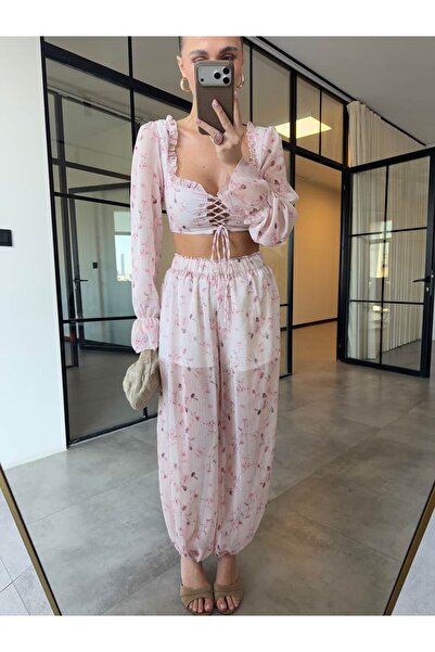 BB Bensu Buyruk Tulle Shalwar Pants Pink