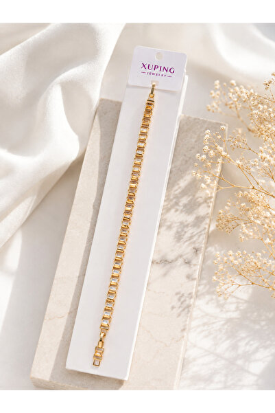 XUPING JEWELRY سوار أنيق من Xuping بلون ذهبي مرصع بالأحجار الكريمة