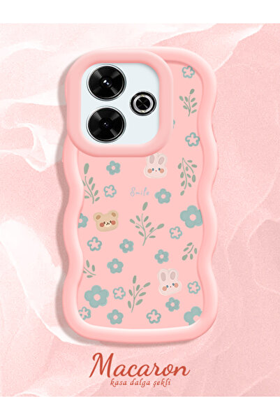 CASEVIBE Xiaomi Redmi 13/13X Uyumlu Güzel çiçek desenli, dayanıklı silikon te...
