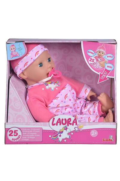 Simba Baby doll with 25 sounds, Simba, Laura, 38 cm